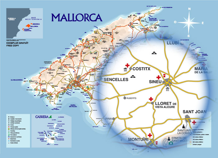 Mapa de Mallorca