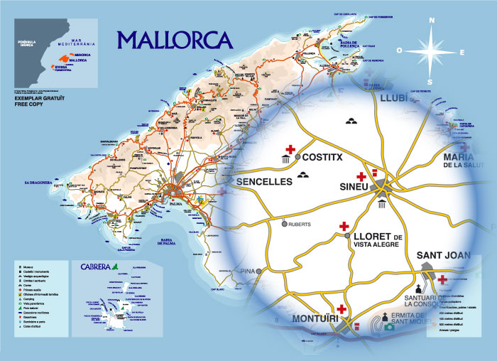 Mapa de Mallorca
